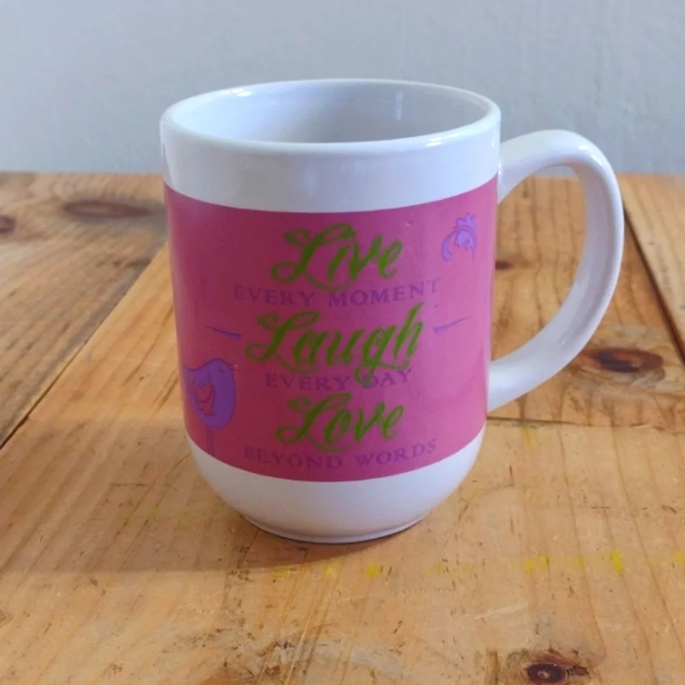 Royal Norfolk Stoneware Live Laugh Love Coffee Mug